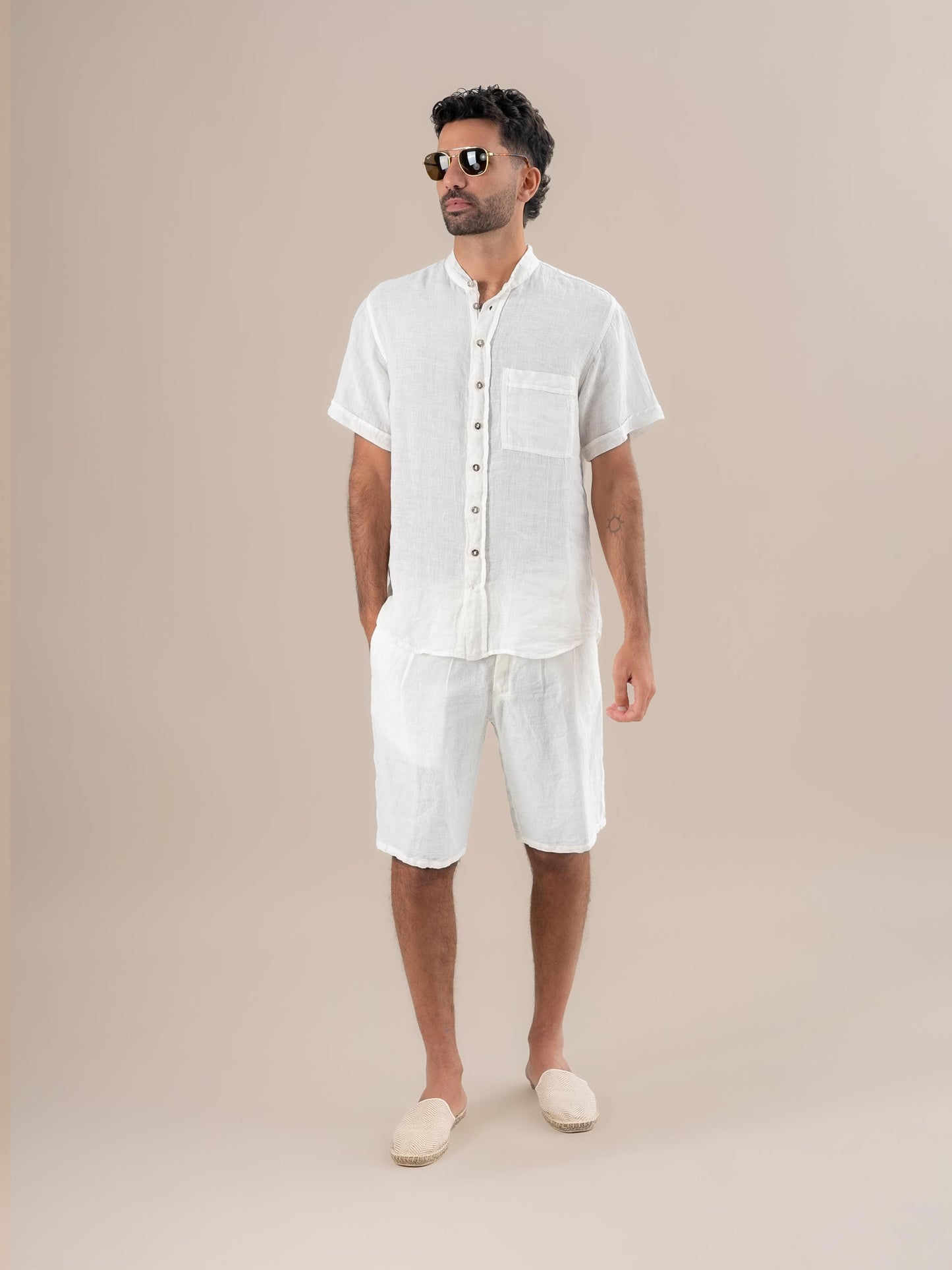 Camicia Peppe M/M Coreana Battista Latte CAMICIA PEPPE m/m kor battista 33 Bottega Di Brunella 