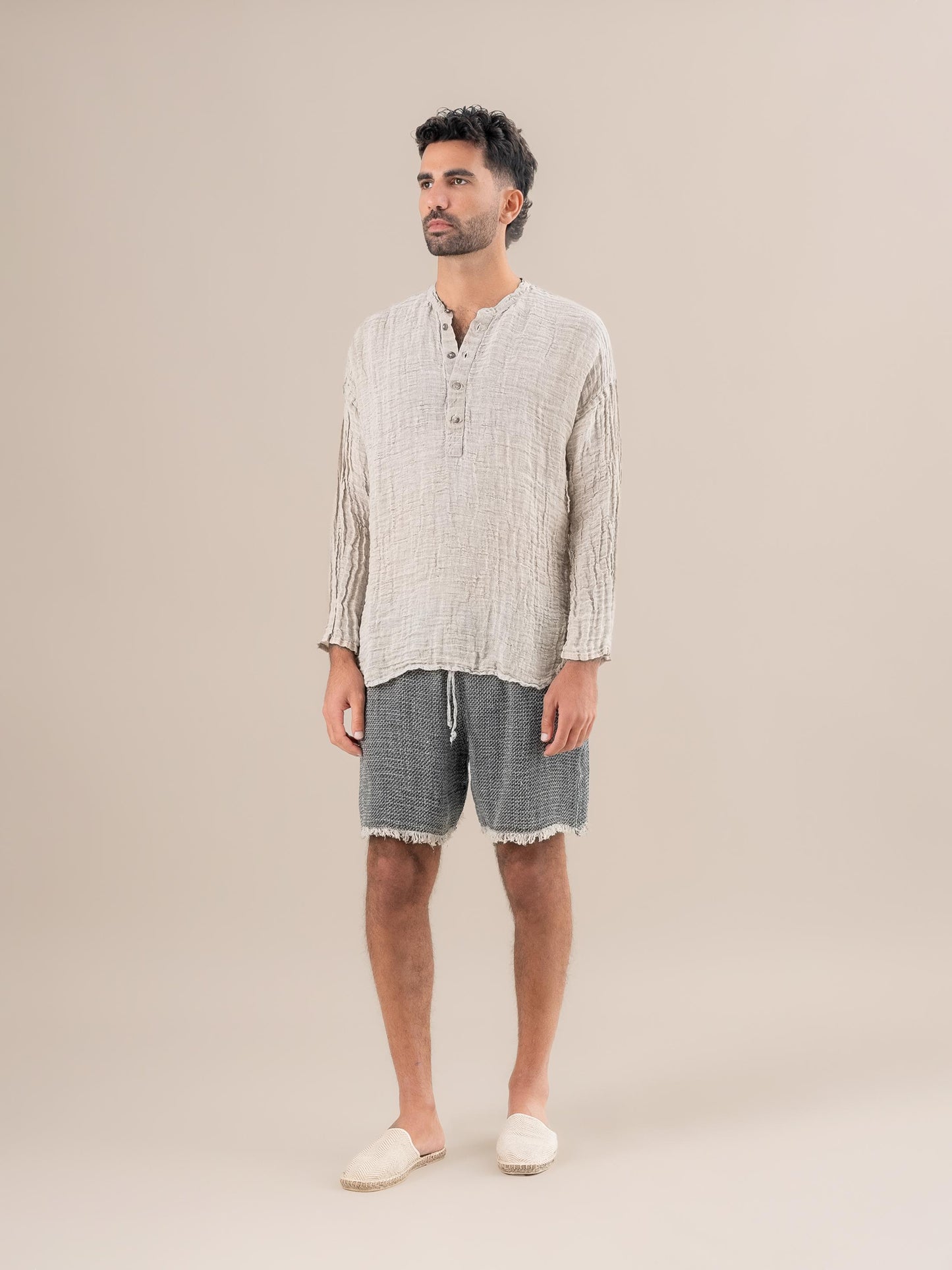 Camicia Serafino Garzata Naturale CAMICIA SERAFINO garzata 12 Bottega Di Brunella 