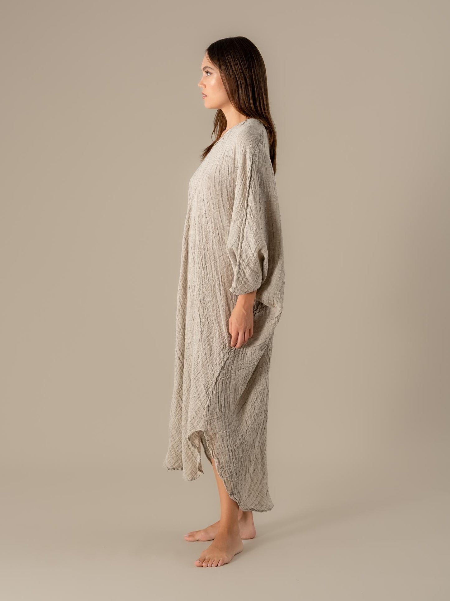 Vestito Fausta Garza Egitto Naturale VESTITO FAUSTA garza egitto 12 Bottega Di Brunella 