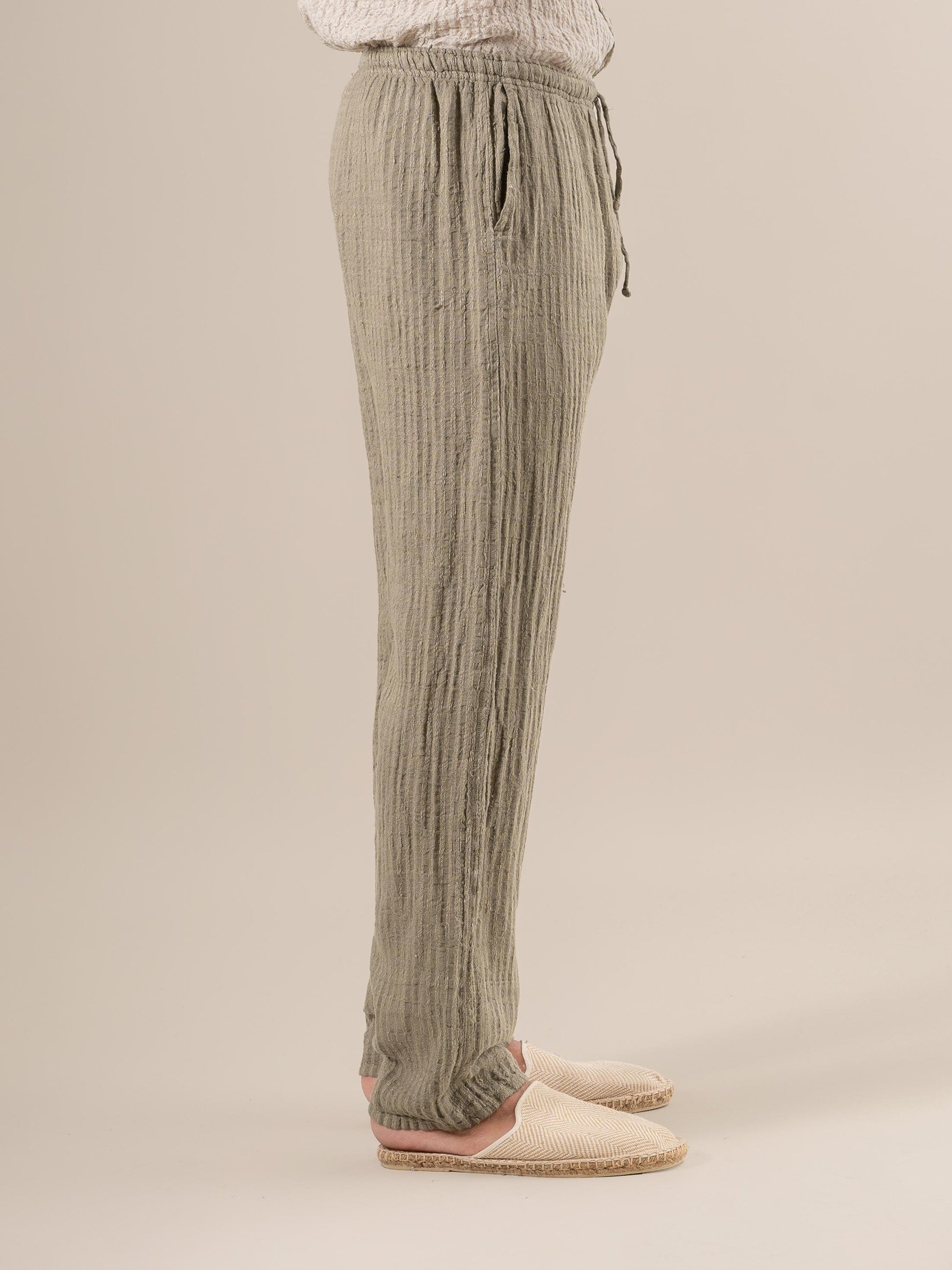 Pantaloni Amalfi Tela Uffizi Fossile PANTALONE AMALFI tela uffizi 284 Bottega Di Brunella 