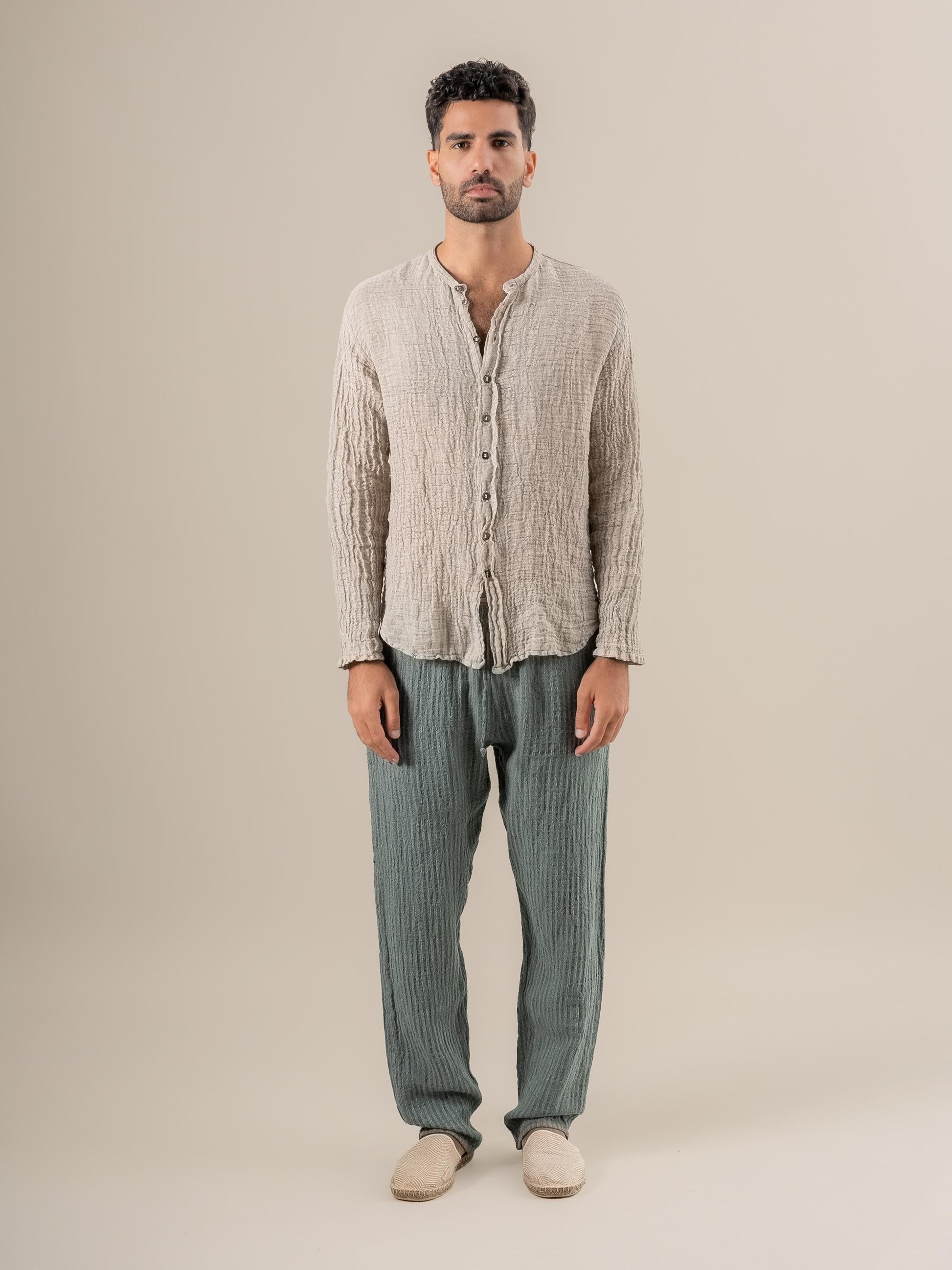 Camicia Marco Garzata Naturale CAMICIA MARCO garzata 12 Bottega Di Brunella 