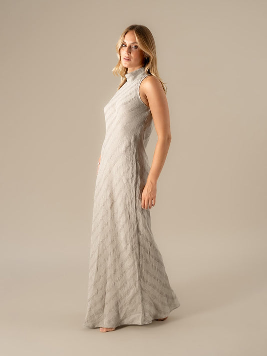 Vestito Rosetta Riga Luxor Naturale VESTITO ROSETTA riga luxor 12 Bottega Di Brunella 