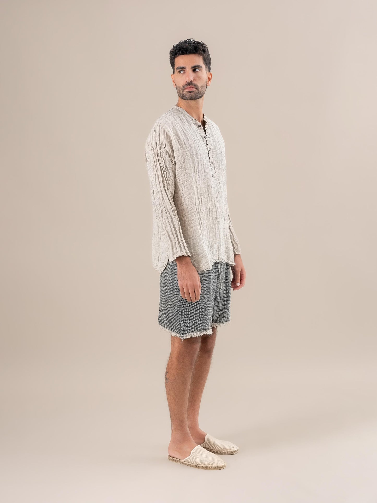 Camicia Serafino Garzata Naturale CAMICIA SERAFINO garzata 12 Bottega Di Brunella 