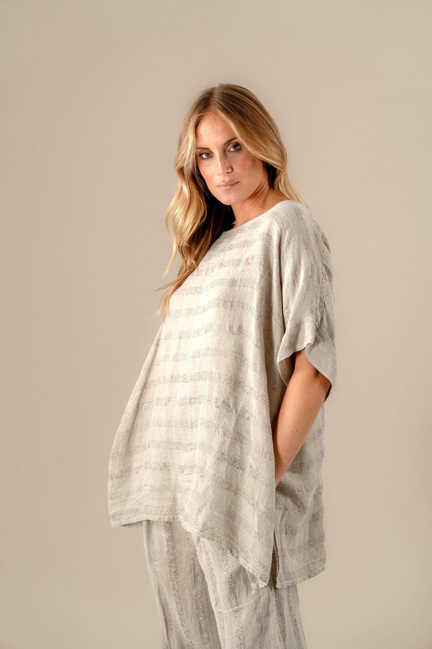 Camicia Pneuma Riga Luxor Naturale CAMICIA PNEUMA riga luxor 12 Bottega Di Brunella 