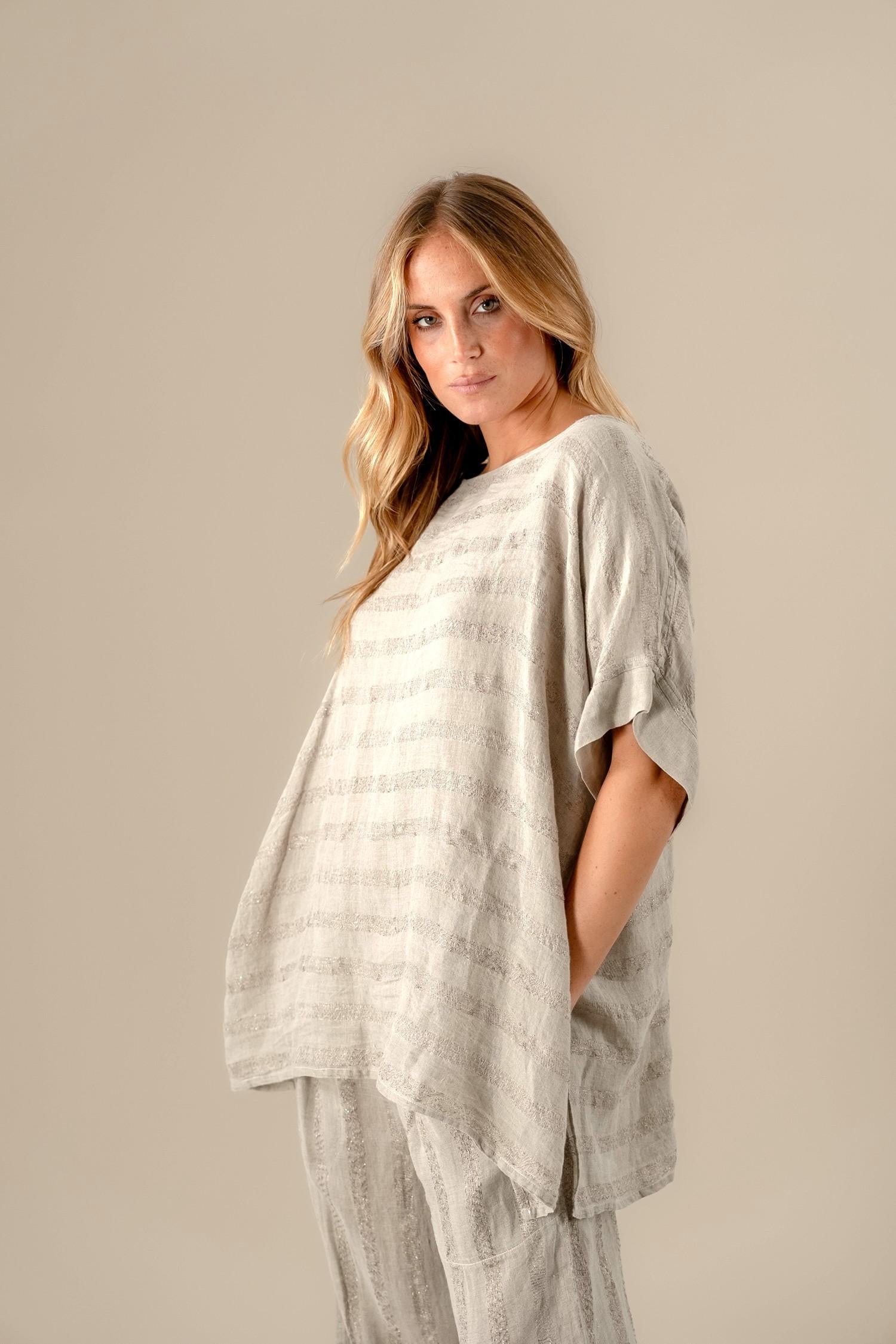Camicia Pneuma Riga Luxor Naturale CAMICIA PNEUMA riga luxor 12 Bottega Di Brunella 