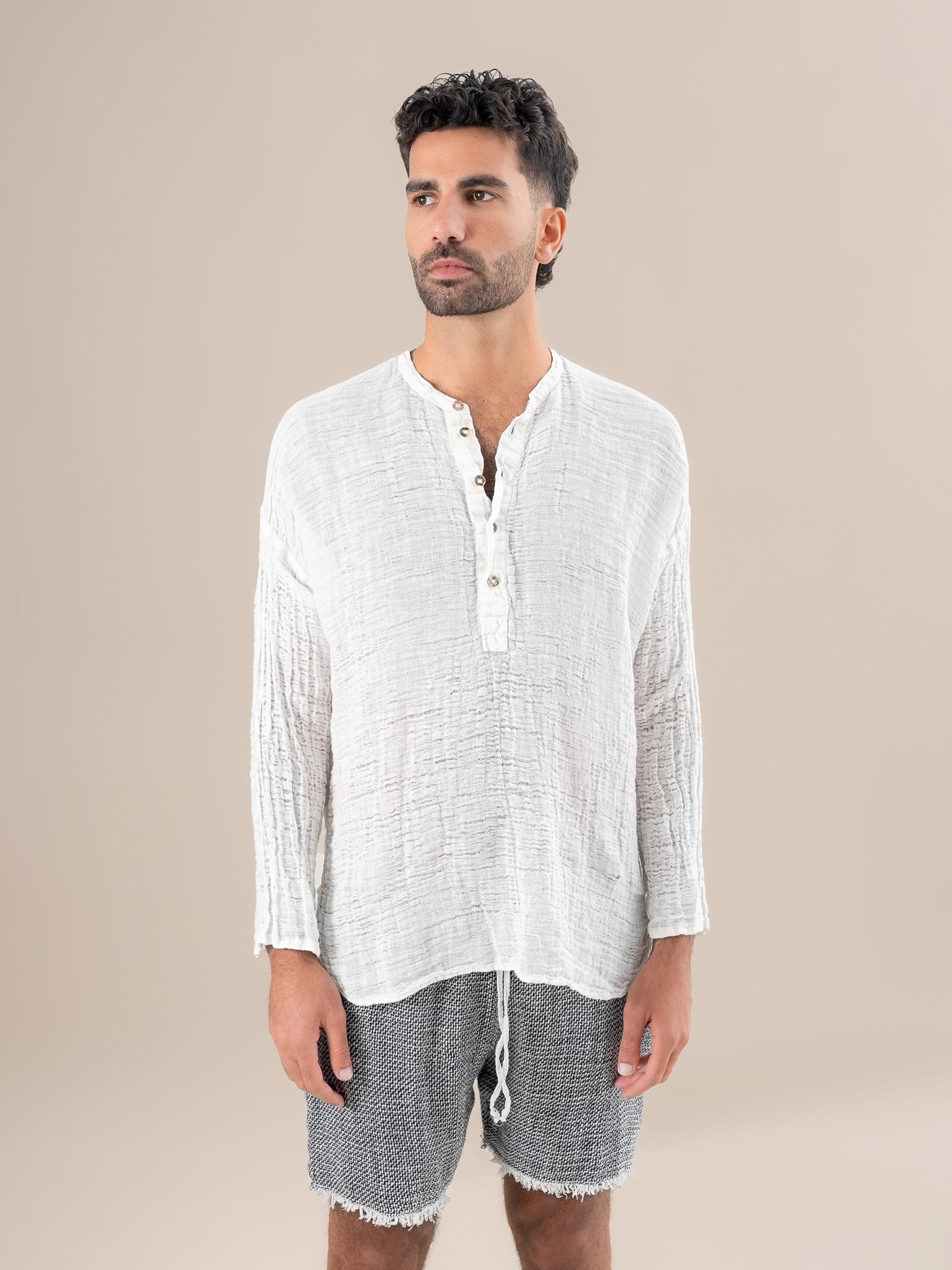 Camicia Serafino Garzata Latte CAMICIA SERAFINO garzata 33 Bottega Di Brunella 