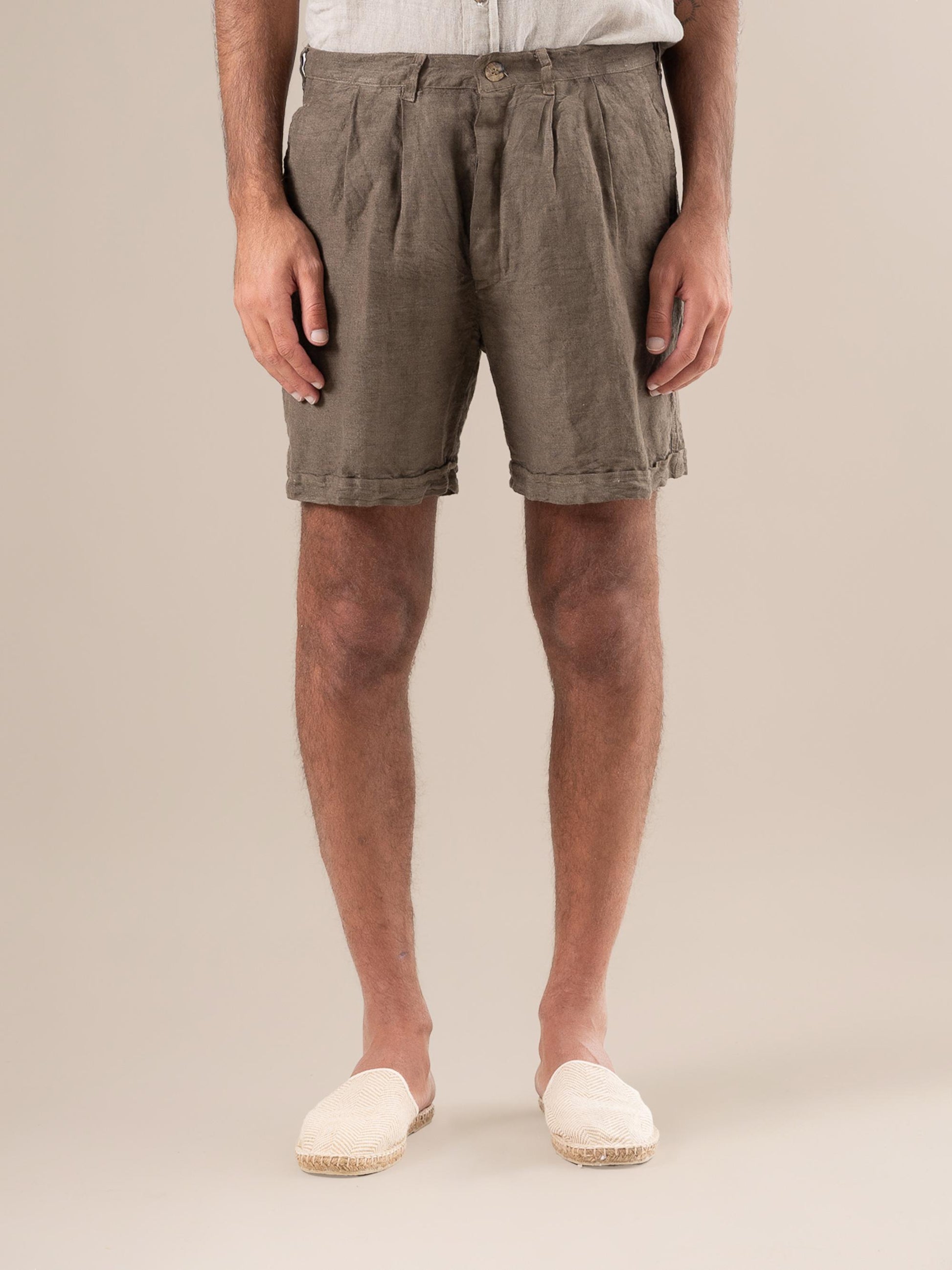 Bermuda Edoardo Lino Medio Fossile BERMUDA EDOARDO lino medio 284 Bottega Di Brunella 