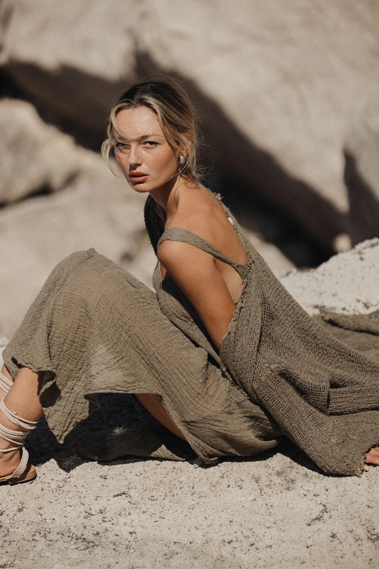 Vestito Sottoveste Maxi Garzata Palma VESTITO SOTTOVESTE MAXI garzata 291 Bottega Di Brunella 