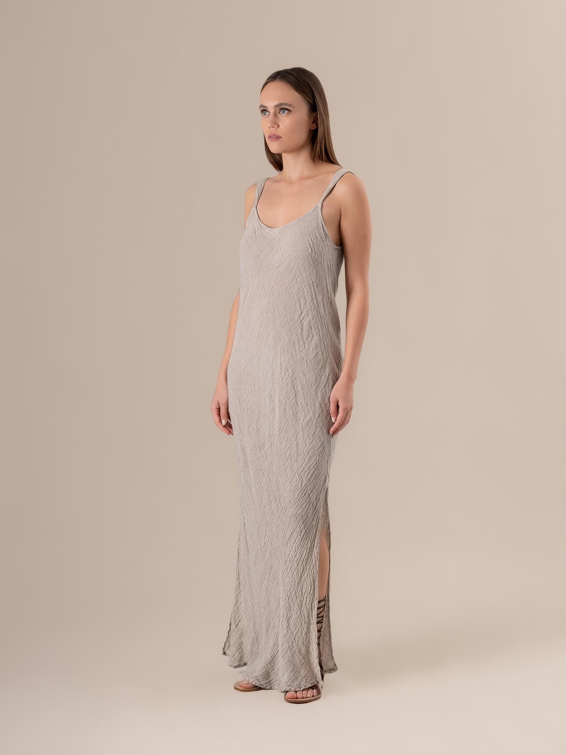 Vestito Sottoveste Maxi Garzata Naturale SOTTOVESTE MAXI garzata 12 Bottega Di Brunella 