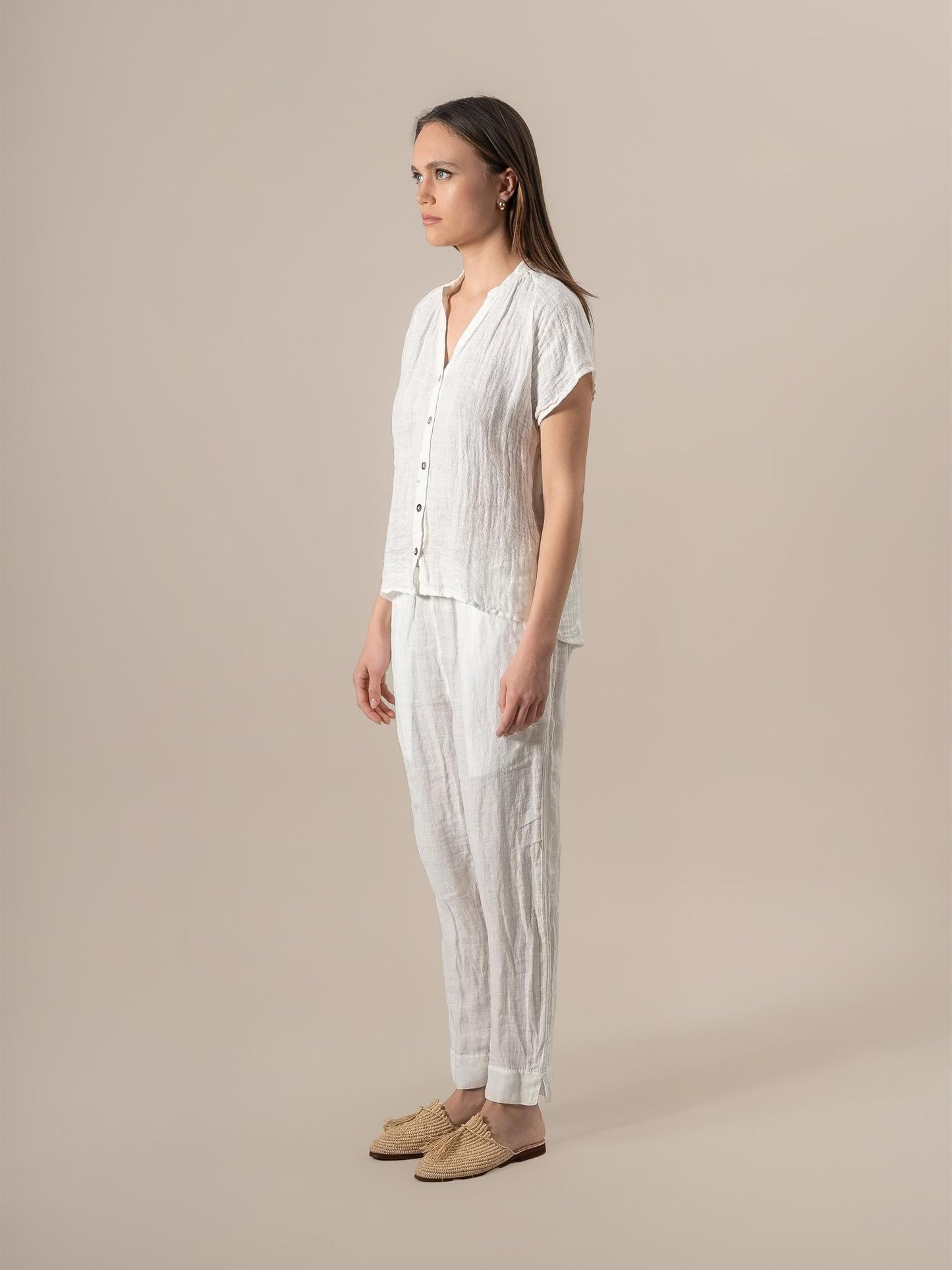 Camicia Primavera Increspato Latte CAMICIA PRIMAVERA increspato 33 Bottega Di Brunella 