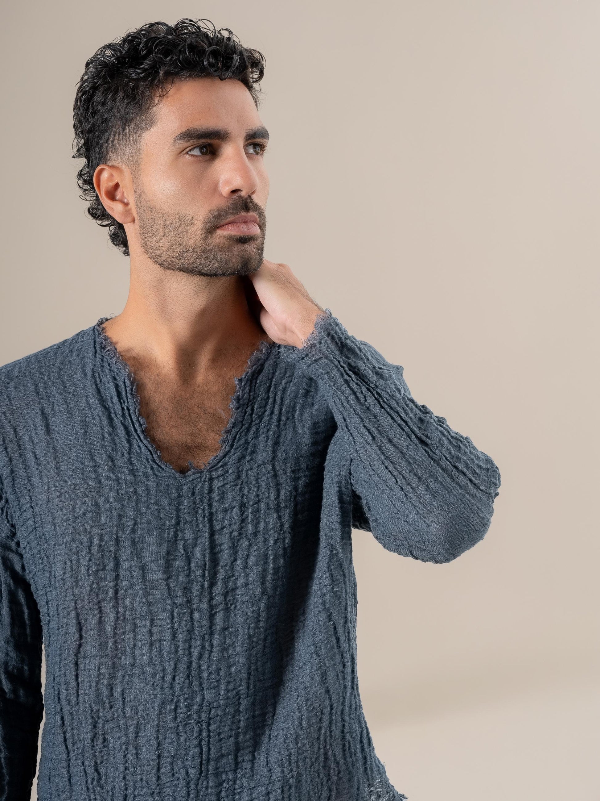 Camicia Sandokan Garzata Blu24 CAMICIA SANDOKAN garzata 280 Bottega Di Brunella 