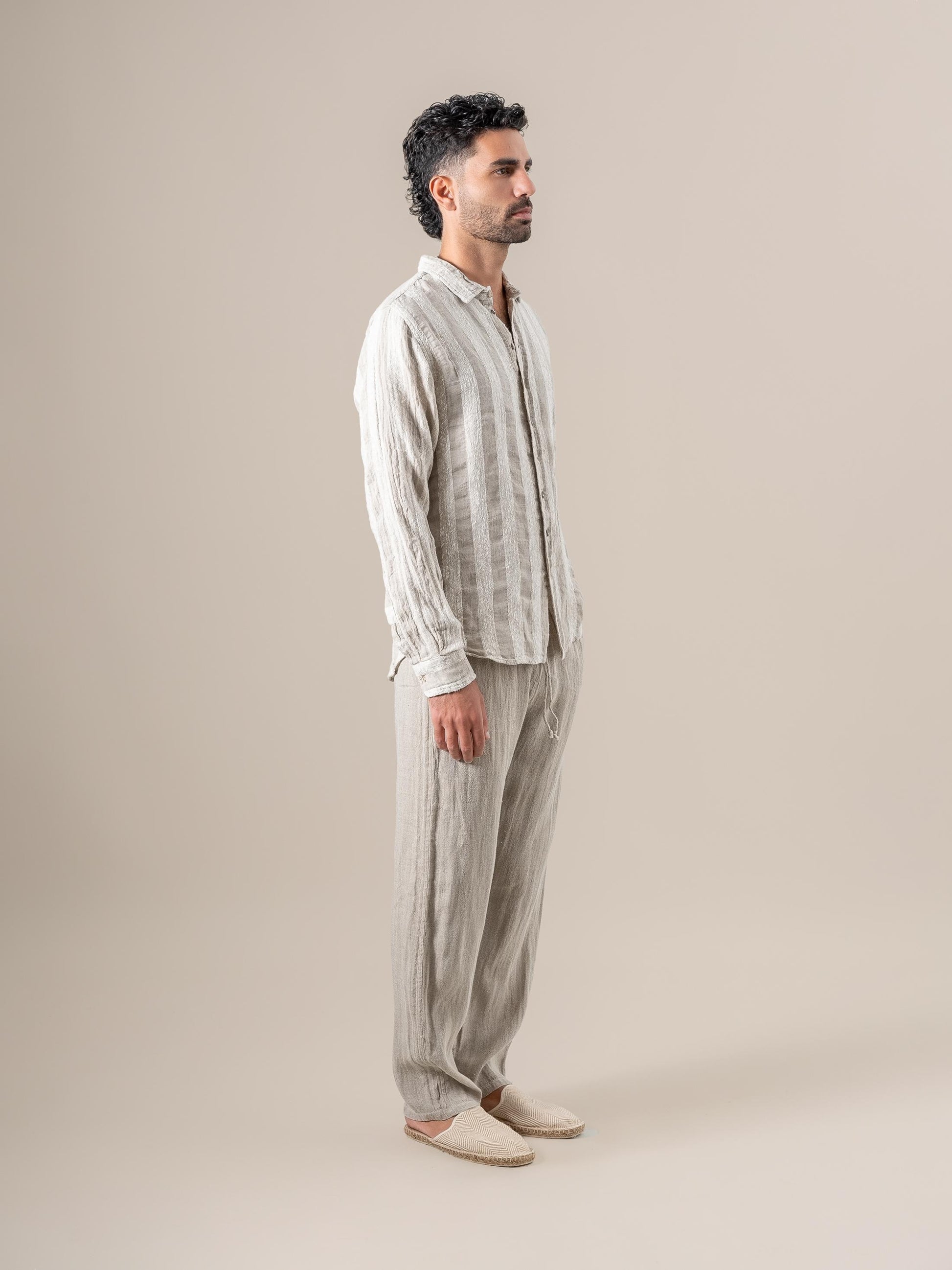 Pantalone Amalfi Tela Country Naturale PANTALONE AMALFI tela country 12 Bottega Di Brunella 