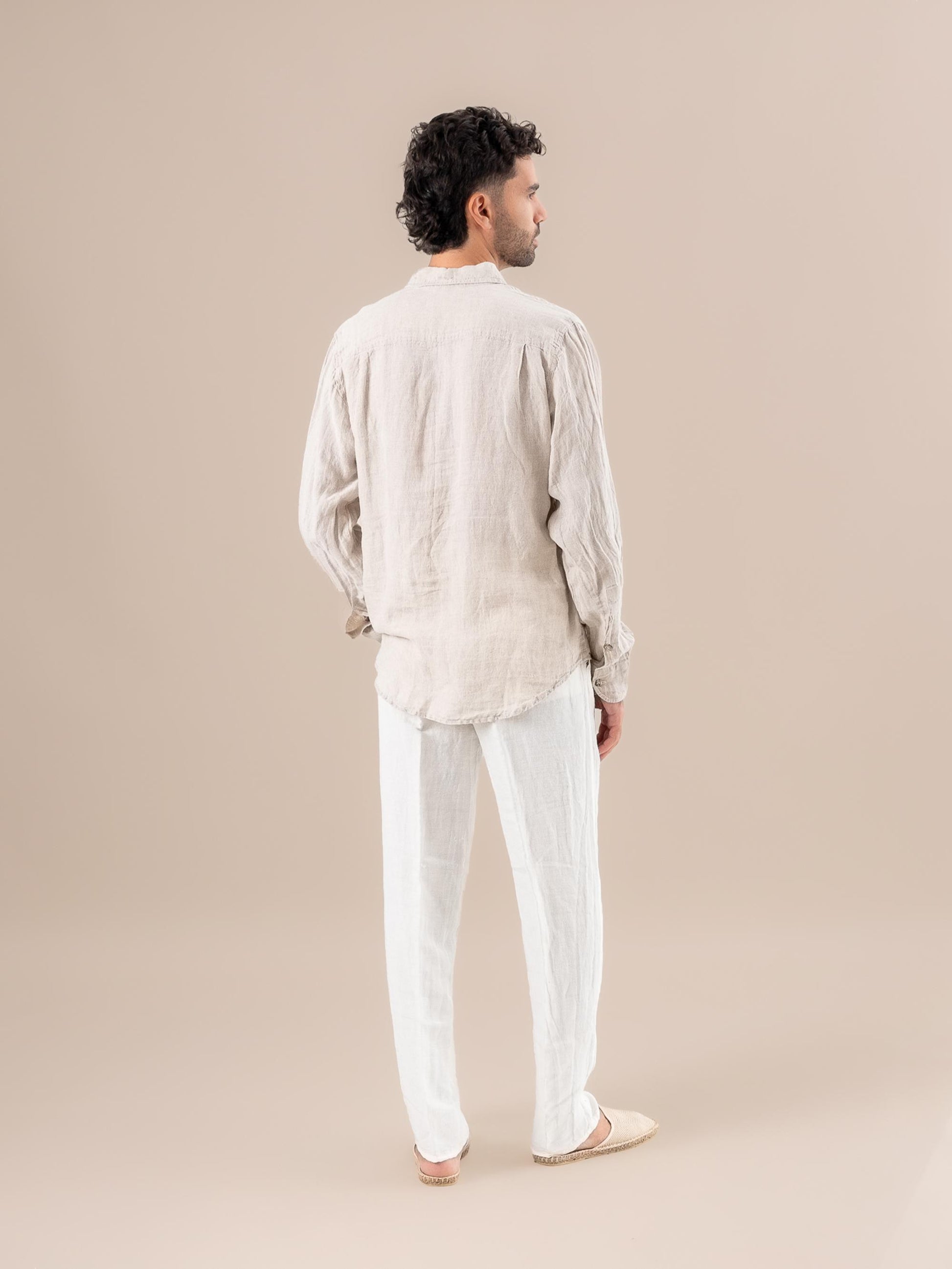 Camicia Peppe M/L Battista Naturale CAMICIA PEPPE m/l collo battista 12 Bottega Di Brunella 