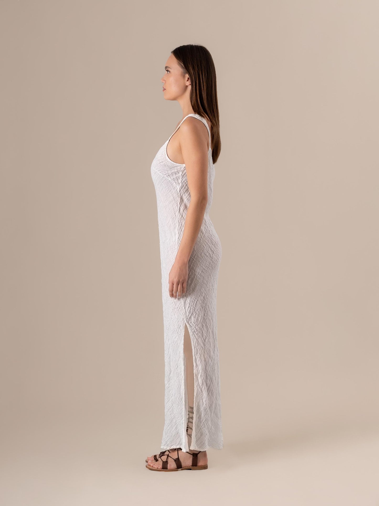Vestito Sottoveste Maxi Garzata Latte SOTTOVESTE MAXI garzata 33 Bottega Di Brunella 