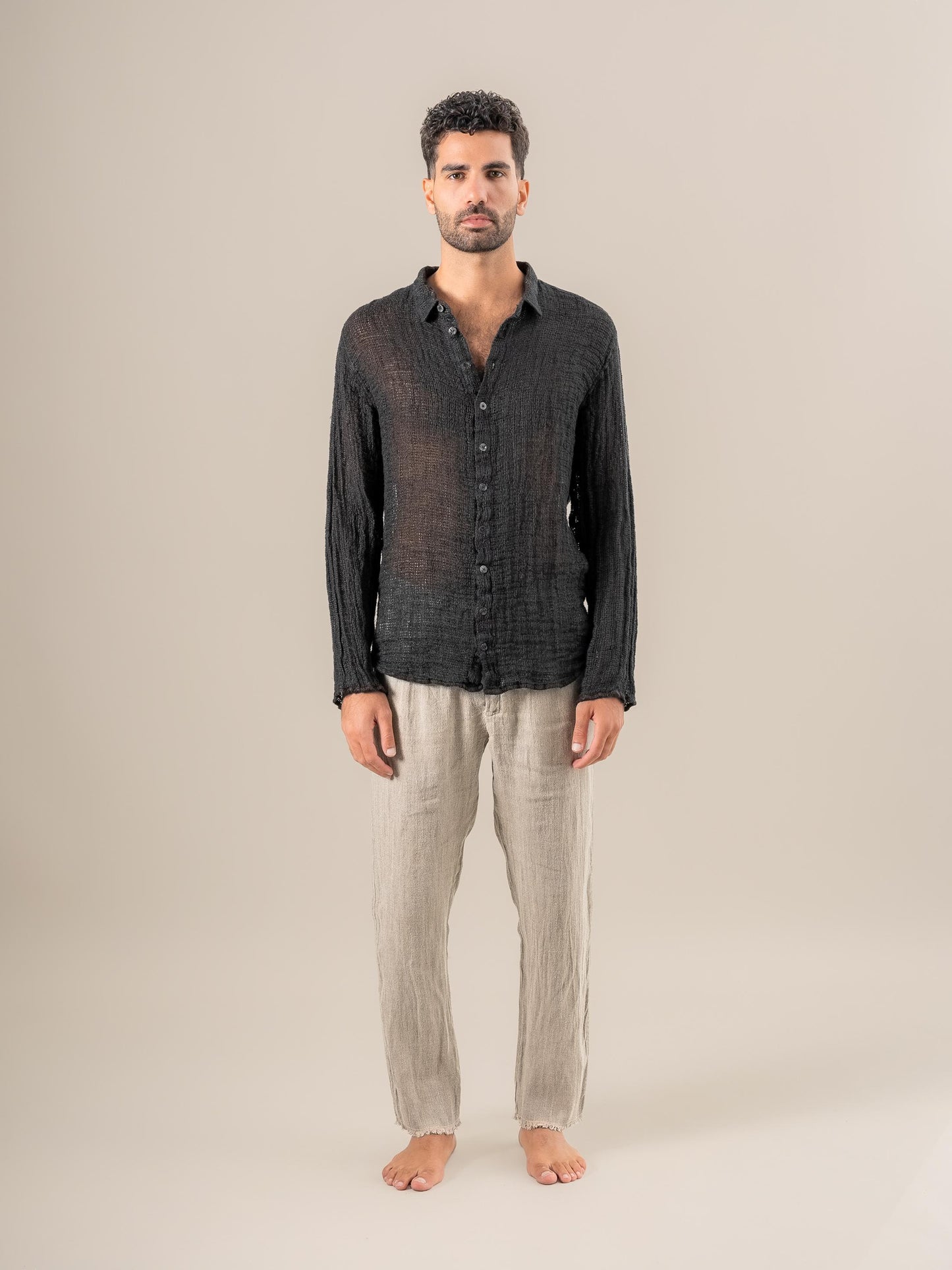 Pantalone Luca Tela Country Naturale PANTALONE LUCA tela country 12 Bottega Di Brunella 