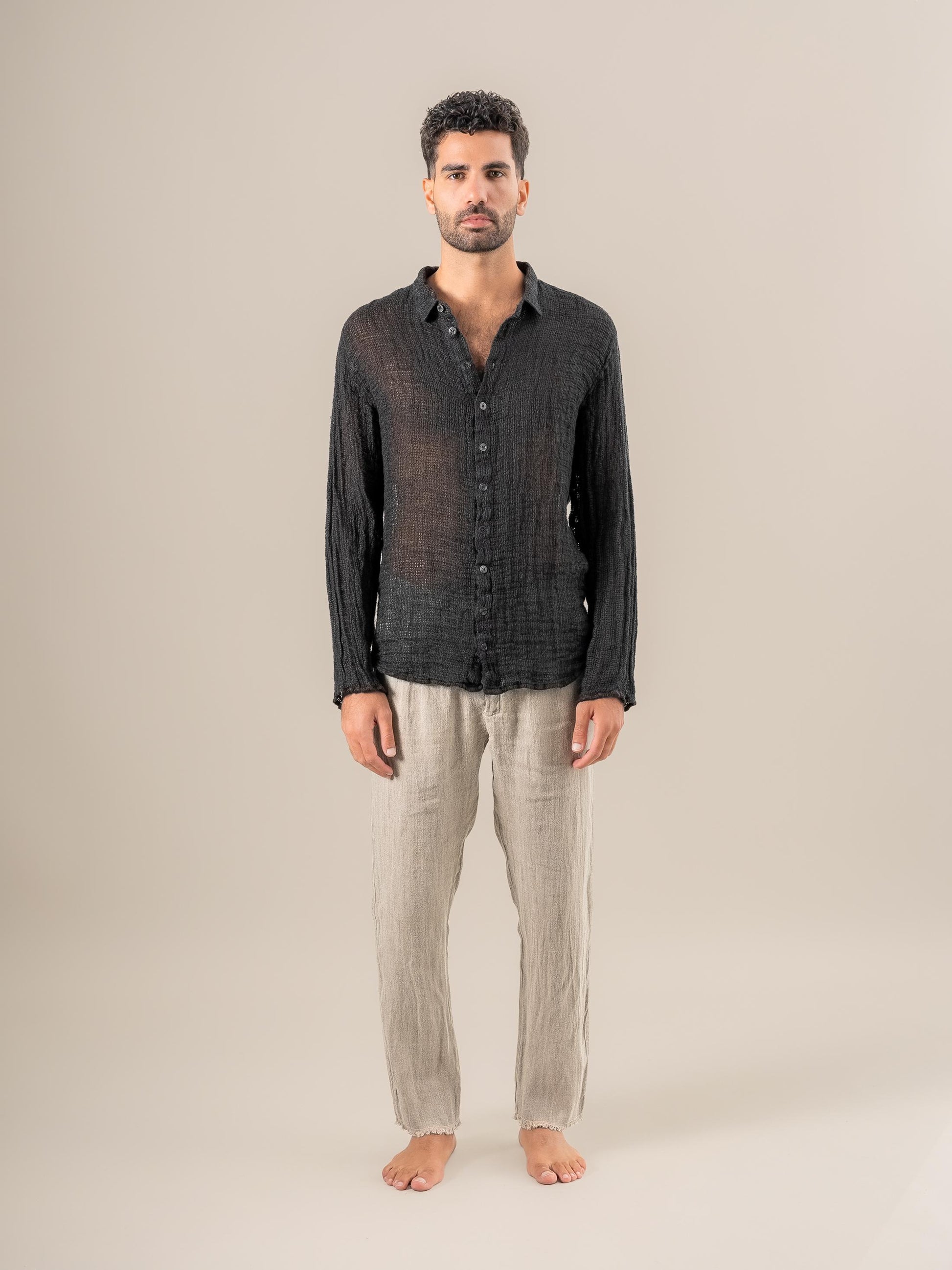 Pantalone Luca Tela Country Naturale PANTALONE LUCA tela country 12 Bottega Di Brunella 
