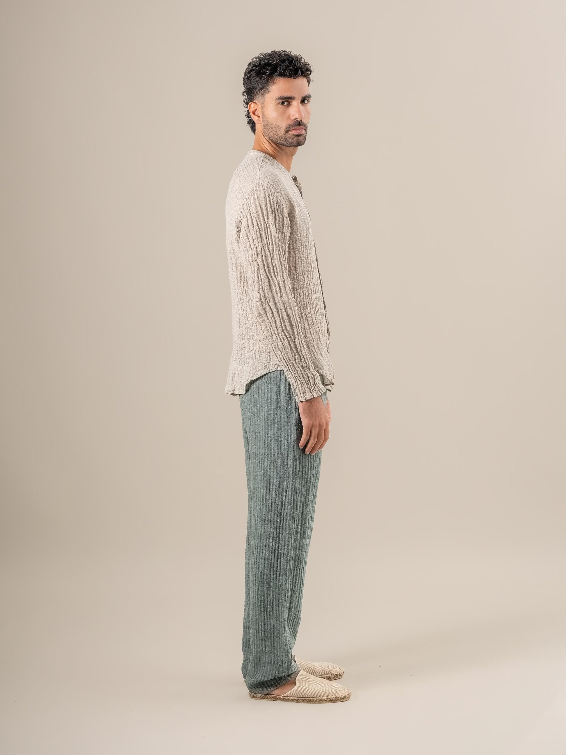 Camicia Marco Garzata Naturale CAMICIA MARCO garzata 12 Bottega Di Brunella 