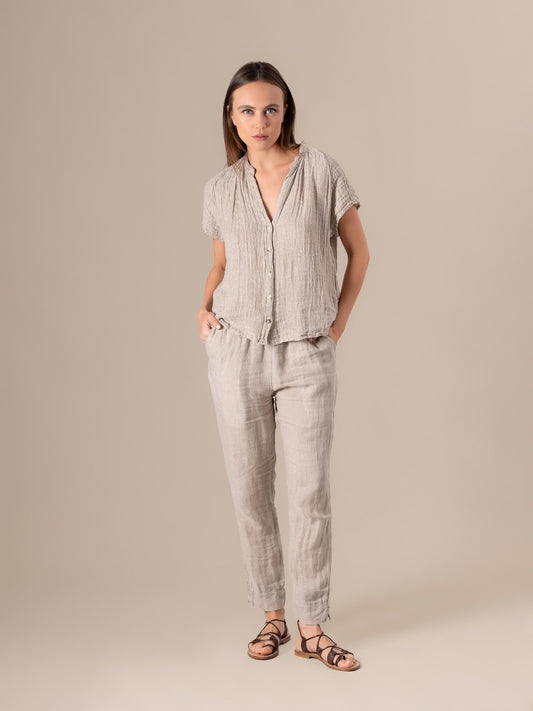 Camicia Primavera Increspato Naturale CAMICIA PRIMAVERA increspato 12 Bottega Di Brunella 