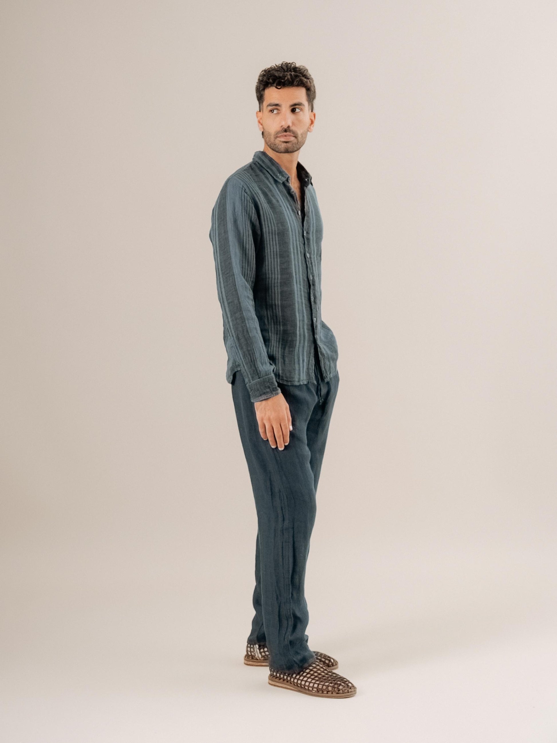 Pantalone Amalfi Battista Borragine PANTALONE AMALFI battista 265 Bottega Di Brunella 
