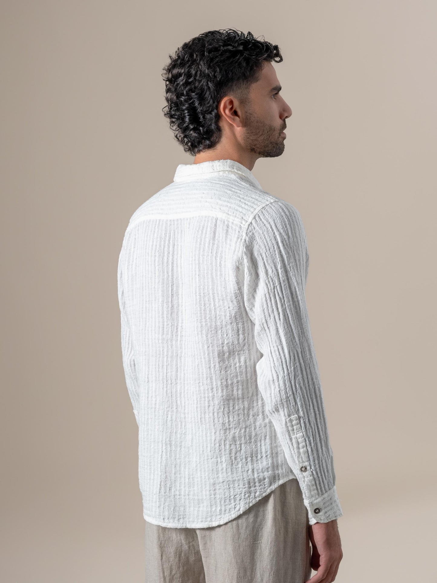 Camicia Franco Tela Uffizi Latte CAMICIA FRANCO tela uffizi 33 Bottega Di Brunella 