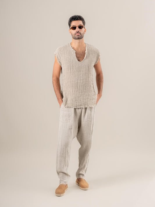 Maglia Sandokan G/M Ulivo Naturale MAGLIA SANDOKAN G/M ulivo 12 Bottega Di Brunella 