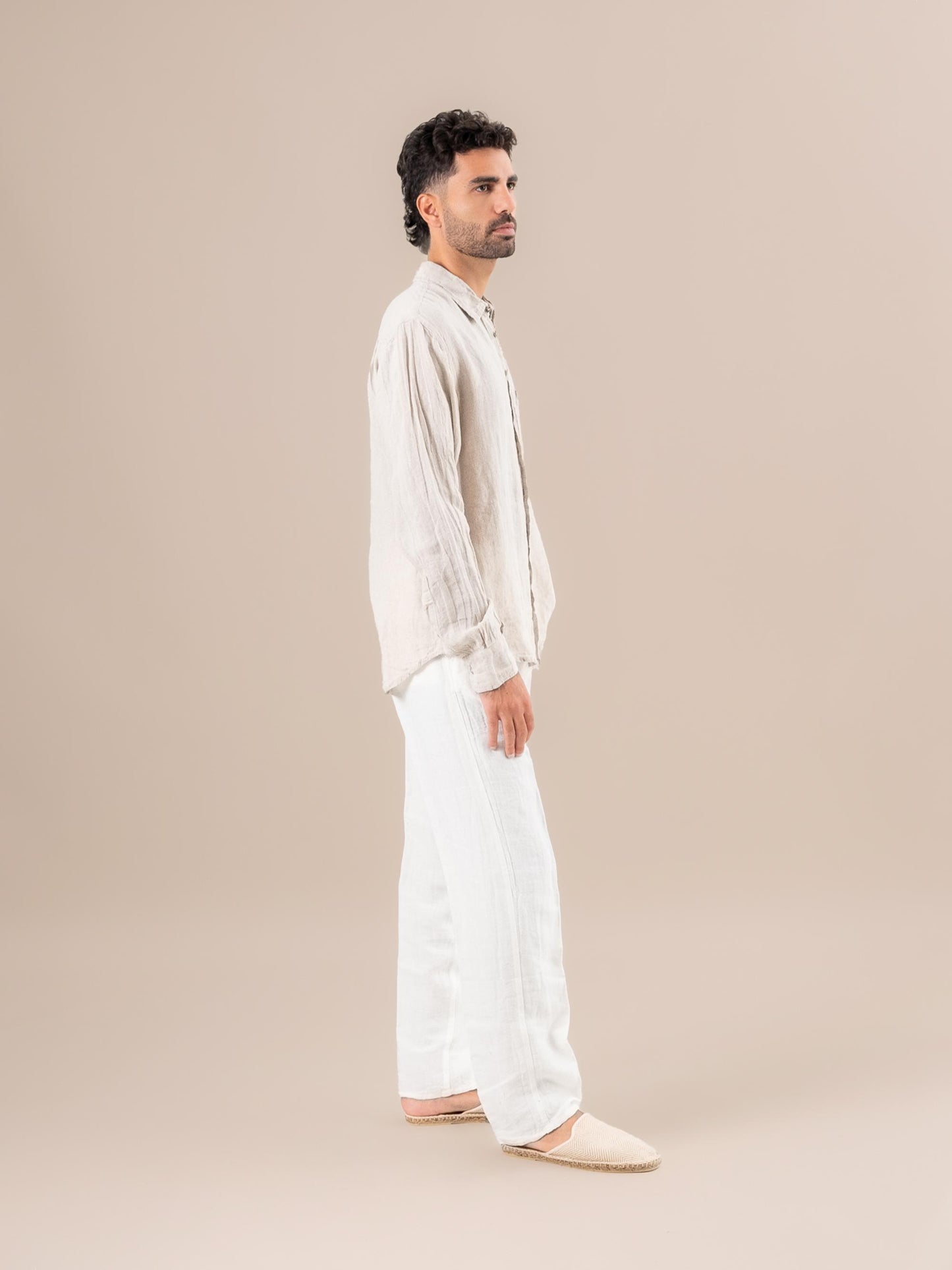 Camicia Peppe M/L Battista Naturale CAMICIA PEPPE m/l collo battista 12 Bottega Di Brunella 